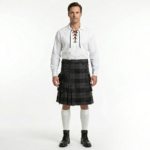 Punk Rock Grey Tartan Kilt
