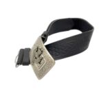 Scottish Thistle Hide Embossed Leather Kilt Belt and Buckle