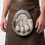 Sealskin Dress Sporran with Celtic Bird Cantle in Antique Finish