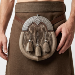 Sealskin Dress Sporran with Celtic and Thistle Cantle in Chrome Finish