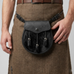 Semi Dress Black Calfskin Celtic Embossed Sporran