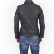 Sergeant Black Leather Jacket - Image 2