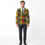 Single Breasted Tartan Dinner Jackets - Men Tartan Coat