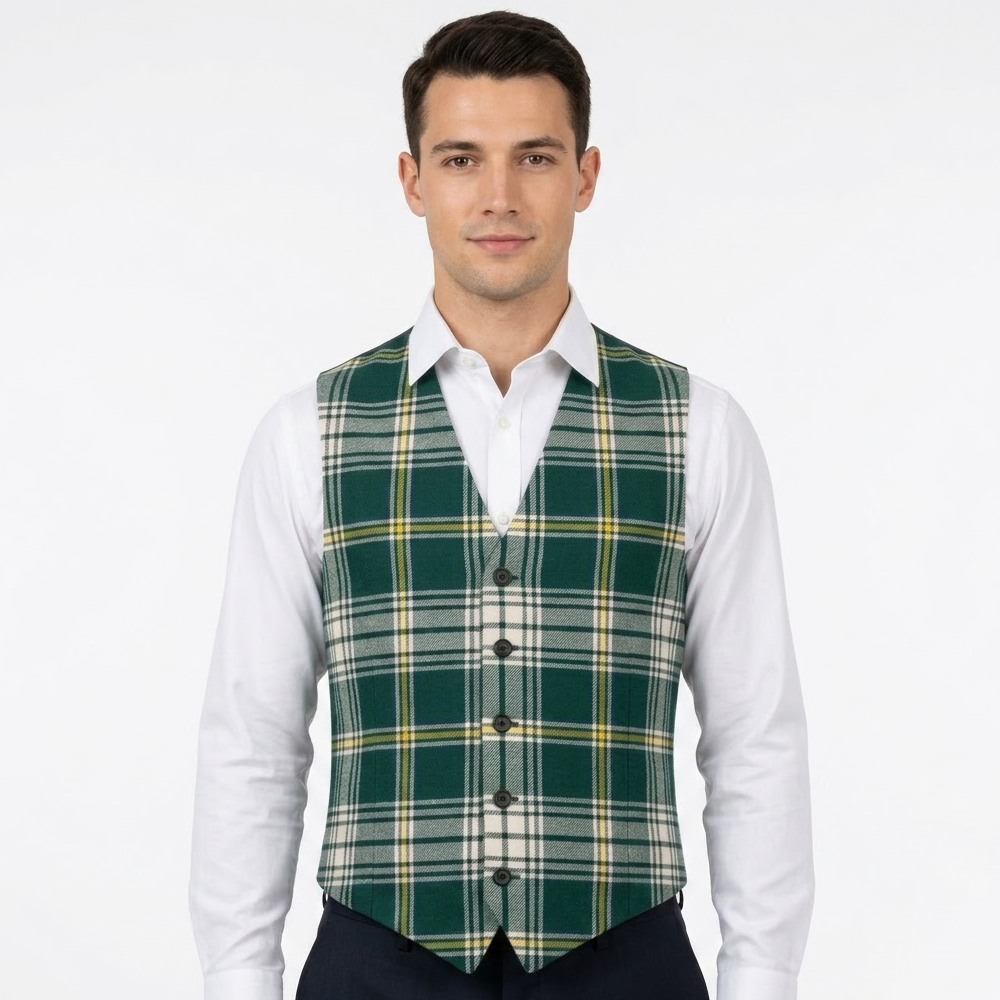 St Patrick Irish Tartan Waistcoat St Patrick Irish Tartan Waistcoat - Image 1