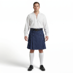Stripes Buttoned Utility Kilt
