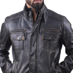Stylish Vintage Classic Men Leather Jacket