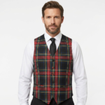 Tartan Vest Regular Fit With 5 Buttons