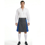 Traditional Black and Blue Hybrid Kilt