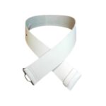 White Leather Kilt Belt