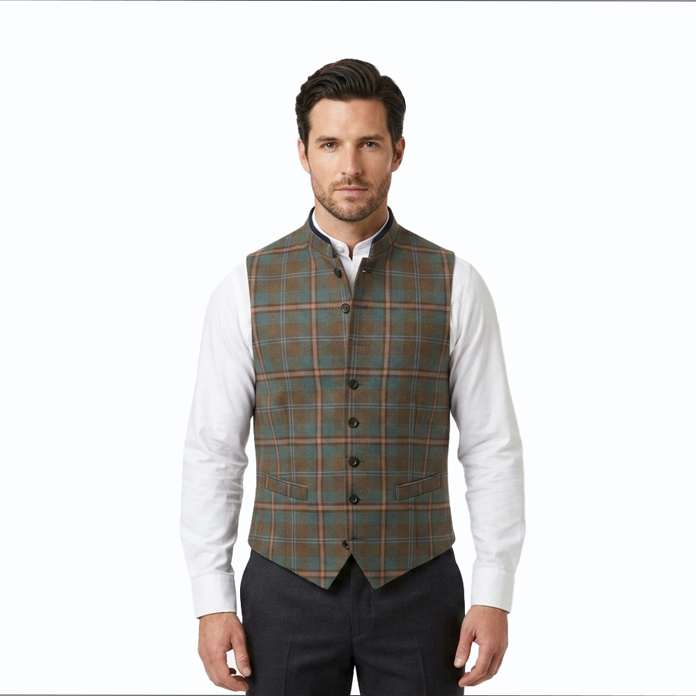 Young Weathered Tartan Vest Young Weathered Tartan Vest - Image 1