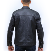 Zen Tumbled Black Leather Jacket - Image 2