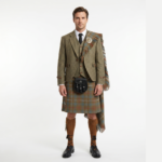 Khaki Agyll Kilt Outfit With Frasher Weathered Tartan Kilt