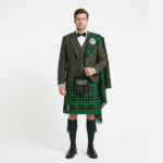 Green Agyll Kilt Outfit With Wallace Hunting Tartan Kilt
