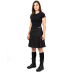 Women’s Black and Red Hybrid Kilt