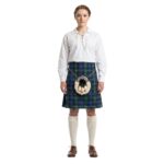 Men’s Blue Tartan Kilt – Classic Pleated Scottish Wool Blend Kilt