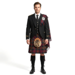Black Argyll Kilt Outfit With MacDonald Tartan Kilt