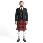 Black Argyll Kilt Outfit With MacPherson Modern Tartan Kilt