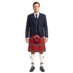 Black Argyll Wedding Tartan Kilt Outfit For Men