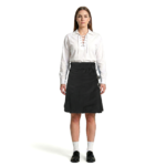 Women Black Utility Kilt Pockets