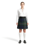 Womens Gunn Tartan Mini Kilt with Black Belt Strap