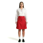 Womens Red Utility Kilt with Flap Pockets