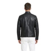 Ionic Black Leather Jacket - Image 2