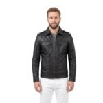 Sergeant Black Leather Jacket