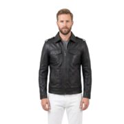 Sergeant Black Leather Jacket