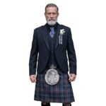 Hebridean Heather Tartan Charcoal Tweed Kilt Outfit