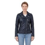 Puffer And Quilted Stylish Zippers Leather Jacket