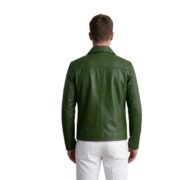 Mystical Green Leather Jacket - Image 2