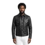 Ranchson Black Leather Shirt