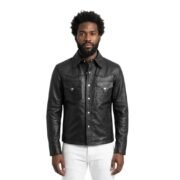 Ranchson Black Leather Shirt