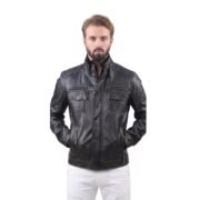 Stylish Vintage Classic Men Leather Jacket