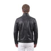 Stylish Vintage Classic Men Leather Jacket - Image 2