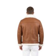 Francis B-3 Brown Leather Bomber Jacket - Image 2