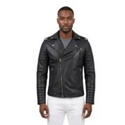 Hudson Black Biker Leather Jacket