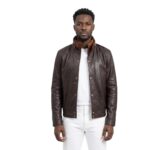 Men’s Double Collar Bomber Leather