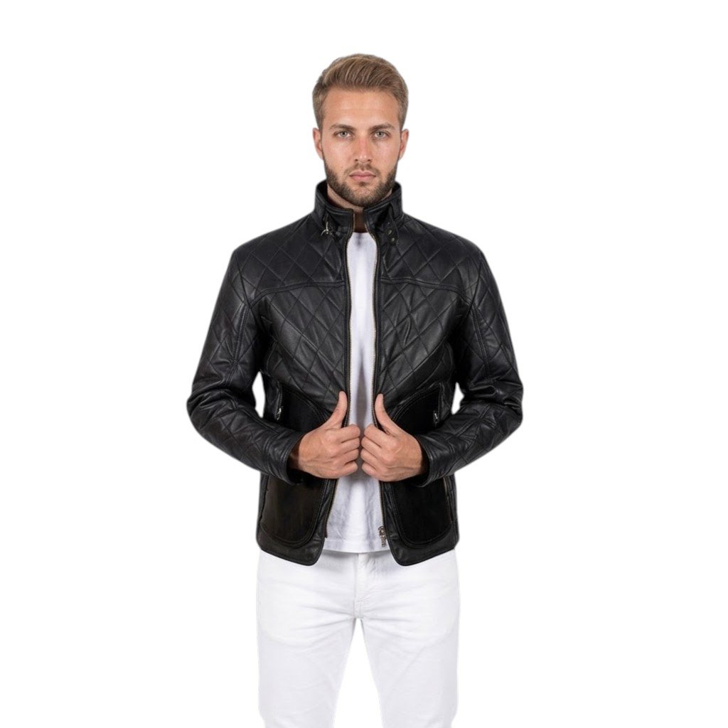 transparent-Photoroom (8) Equilibrium Black Leather Jacket - Image 1