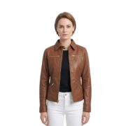 Tomachi Brown Leather Jacket