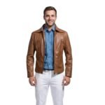 Old School Brown Leather Jacket